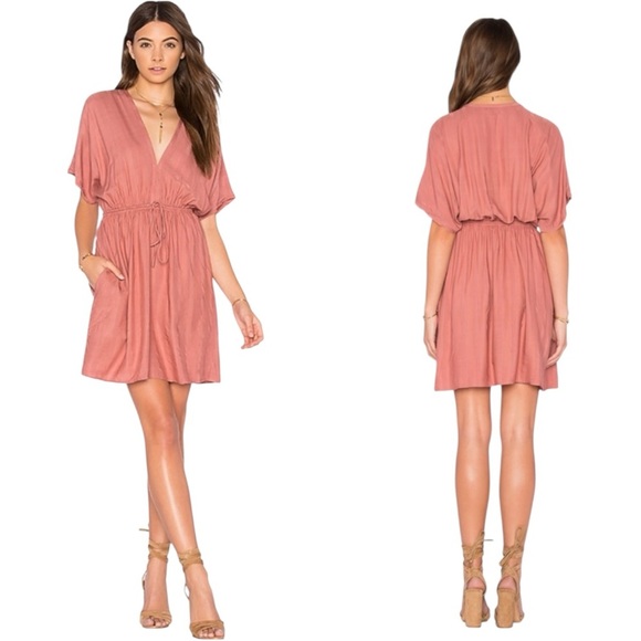RAILS Capri Mini Dress in Rouge Mauve | Short Sleeve Casual w Pockets | Small - Picture 7 of 8